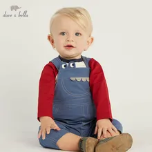DBW9654 dave bella весенние Комбинезоны для прогулок для маленьких мальчиков хлопок комбинезоны одежда для младенцев милый комбинезон для малышей