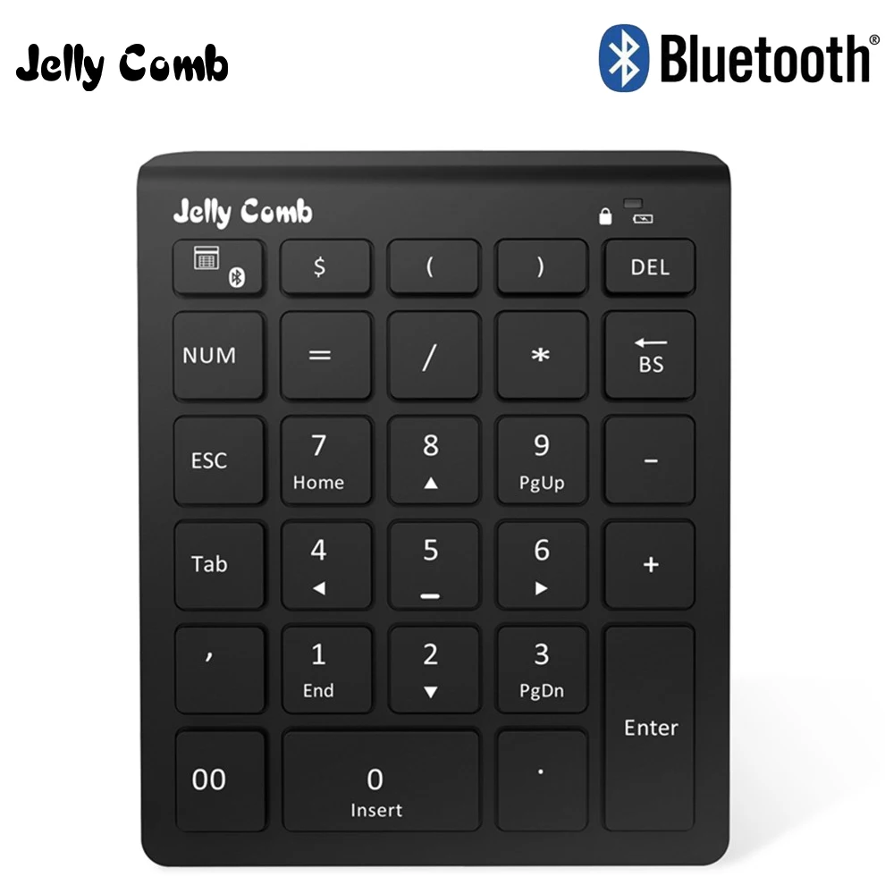Jelly Comb Ultra Slim 28 Keys USB 2.4G Wireless Number Pad Numeric