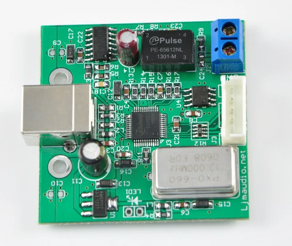 USB к SPDIF коаксиальный процессор I2S готовая плата чип TE7022 поддерживает 24 бит 96K