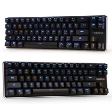 Smart 68 Keys Magicforce Wired Blue LED Backlit USB Mechanical Gaming Keyboard Gamer Ergonomic illuminated For Laptop Computer