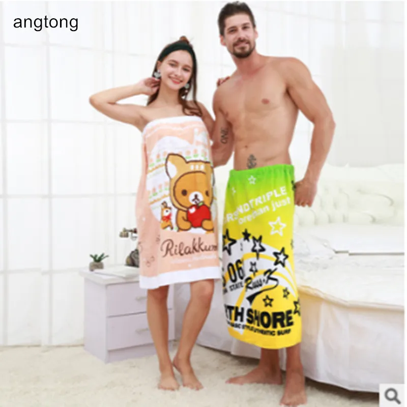 

1PC 80X120cm 100% cotton towel wearable soft water absorption adjustable elasticity with snap button beauty salon skirt towel T7