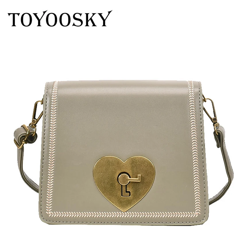 

TOYOOSKY Retro Female Square Bag New High Quality PU Leather Women's Designer Handbag Thread Shoulder Messenger Bags