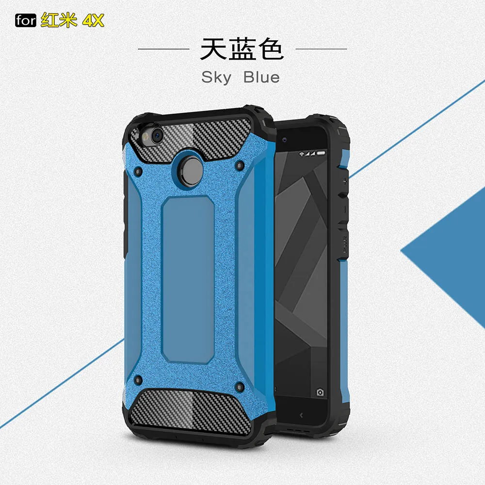 sky blue OUDINI PC+ ТПУ king kong панцири случае чехол для Xiaomi redmi 4x модные роскошные для redmi 4x чехол для телефона удобные противоударный чехол - Цвет: sky blue