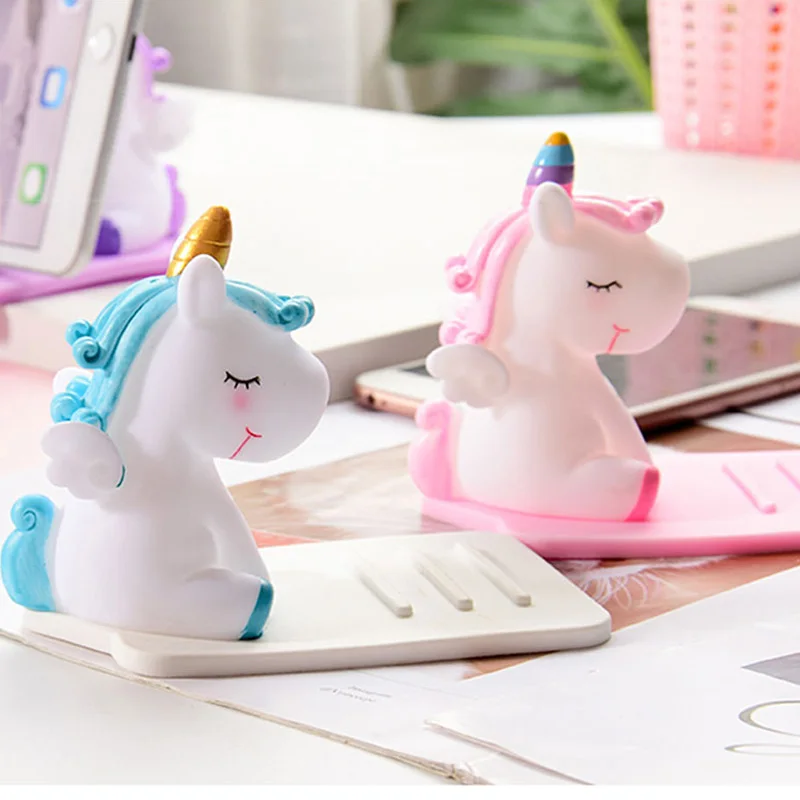 

Newest Cute Cartoon Unicorn Phone Stand Mobile Phone Holder Support Desk Decor Anti-slip for iPhone XiaoMi Huawei Samsung