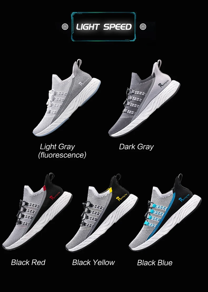 ONEMIX/Мужская обувь для бега, амортизирующие носки, обувь, светильник, повседневная обувь с дышащей сеткой, уличные мужские кроссовки для прогулок, серый цвет