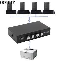 OOTDTY 4 Порты USB2.0 коммутатор совместное устройства коммутатор адаптер Box для принтера сканера ПК