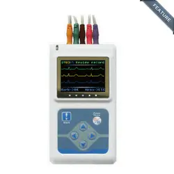 CONTEC бренд три каналы ECG Holter пациента Monito ЭКГ/ЭКГ Holter системы мониторинга TLC9803, 5 приводит ЭКГ holter ЭКГ мониторы