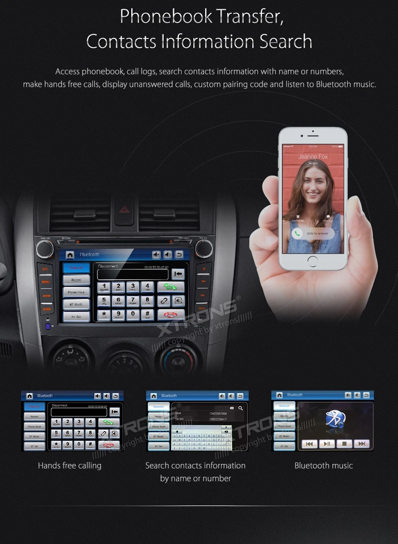 Clearance 8" Special Car DVD for Toyota Corolla 2007-2011 with Toyota Original User Interface/Appearance & External Microphone Support 10