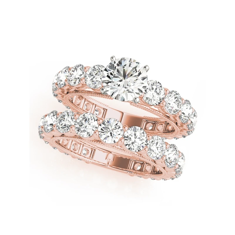 QYI роскошное обручальное кольцо с искусственным бриллиантом кольцо наборы для женщин кольца из стерлингового серебра 925 SONA камень свадебные повязки