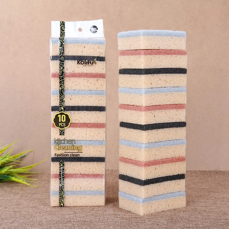 

kolifu free shipping 2 packs/set Washing Cloth, Pot, Sponge, Cleaning Kitchen Skin Color KLF068