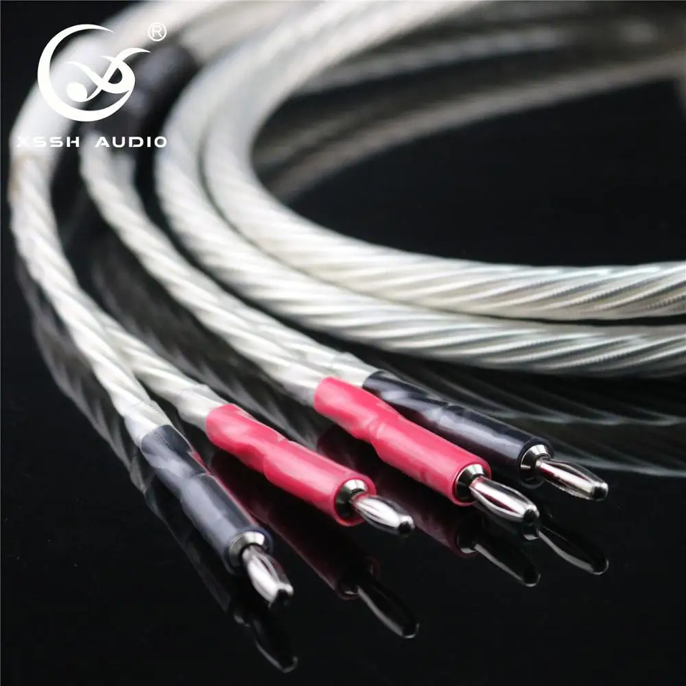1 пара 2 5 м б/у XSSH аудио Hi end белый серебристый 16AWG x 8 жильный кабель для динамика