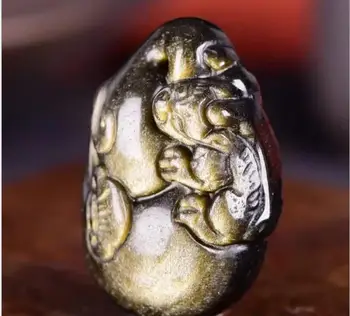 

Natural Gemstone Gourd Pendant Pendant Couple Necklace Pendant I Worry Men and Women o29#