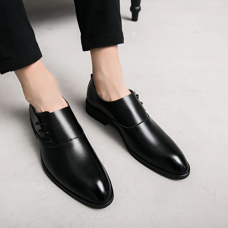 

2018 New Arrival Autumn Winter Classic Men's Dress Shoes Luxury Brand Black Leather Shoes Men Fashion High Quality Shoe Men Boot