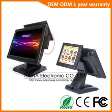Haina Touch 15 inch Dual Screen POS Machine Touch Screen Restaurant POS System