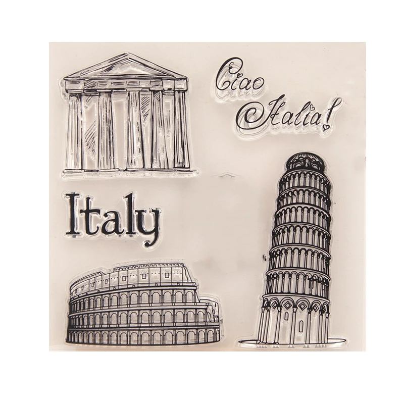 Ремесло Италия итальянские слова Рим прозрачный чистый силикон штамп для печати DIY Скрапбукинг фото украшение для альбома ясный штамп