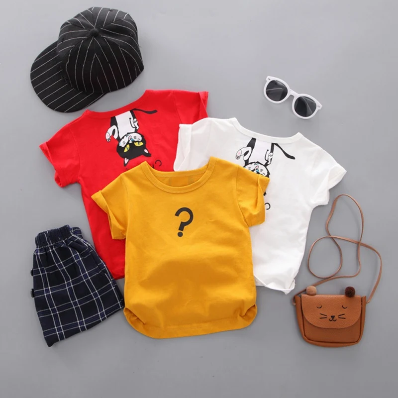 

Summer Casual Baby Boy Cute Cartoon Animal Pattern T-Shirt And Short Pant Kit Kids Toddler Two-piece Outfit Set 0-4Y