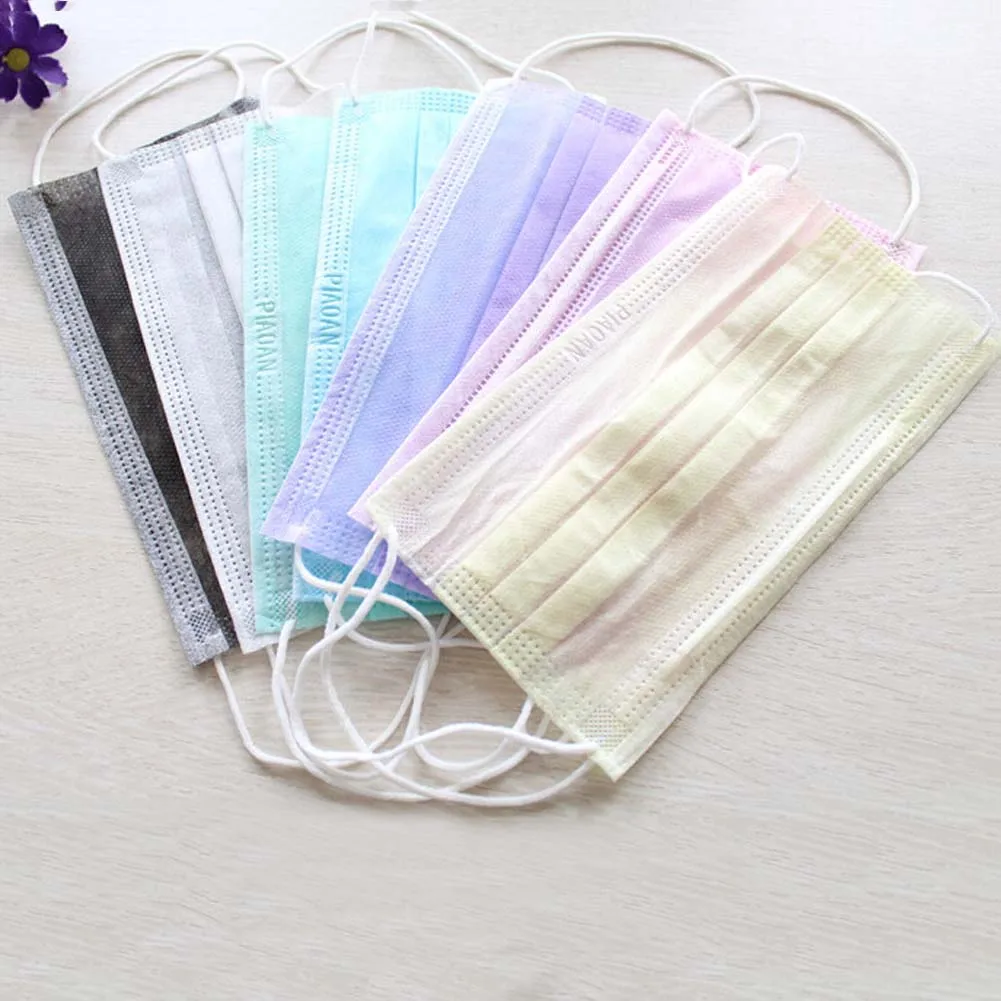 

20Pcs Non-woven Three-Layer Anti-Smog Face Masks Dental Disposable Medical Dustproof Surgical Face Mouth Mask Respirator