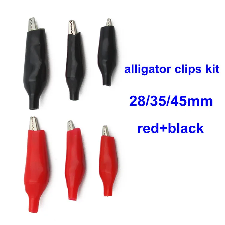 Crocodile Clips Alligator Clips Battery Charger Clips 45mm Red/Black Test Clips