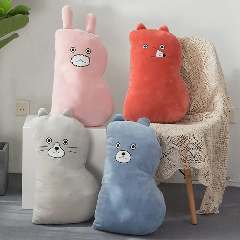 

Soft Cat Rabbit Bear Fox Plush Pillow Toys Creative Cartoon Alphabet B Shape Animals Stuffed Pillow Baby Appease Toys