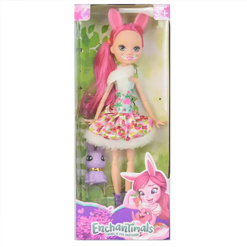 1 шт. шарниры Enchantimals кукла игрушка для девочек Ограниченная Коллекция аниме модель пупи кукла для девочек Подарки 27 см - Цвет: 2026A-Bunny