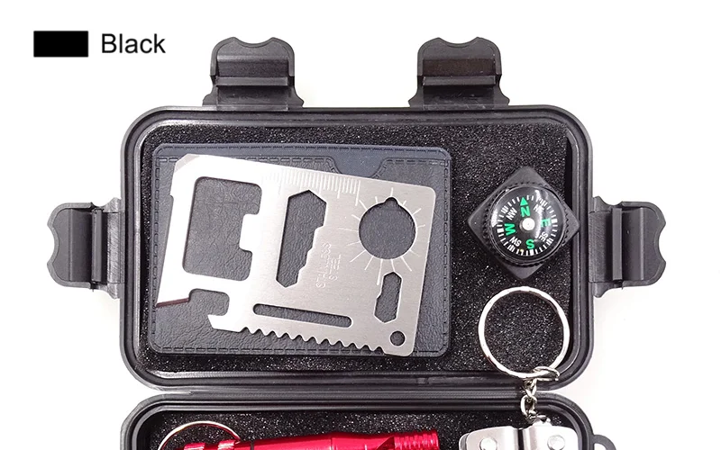 Equipamento de Acampamento ao ar Caixa de Viagem Kit de Sobrevivência de Emergência Livre Ferramentas Edc Tactical Gear Militar Conjunto Sos Mini Multitools Gadgets 5 militar edc mini multitools gadgets caixa viagem