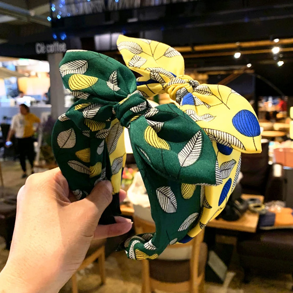 

Wide Knotted Headband Women Hairband Print floral Bow Headband haar accessoires Retro Headwear Headband Girls Hair Headband