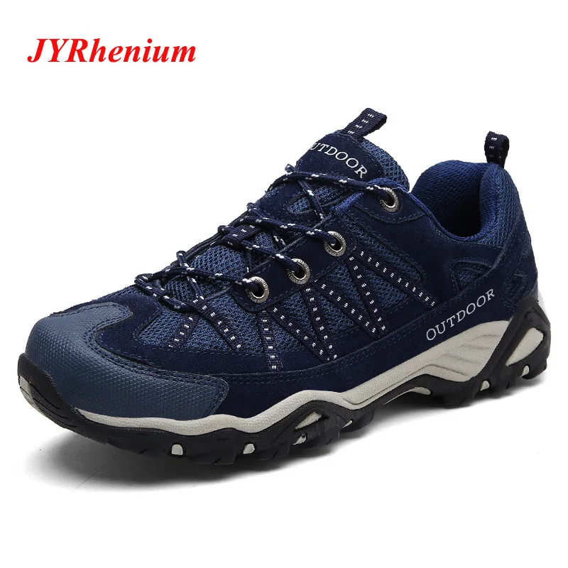 Cena Wysokiej jakości męskie górskie buty górskie kobieta buty trekkingowe prawdziwej skóry wspinaczka sport Sneakers Zapatillas Outdoor Hombre
