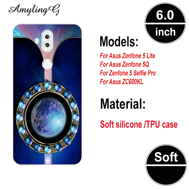 Для Asus Zenfone5 Lite Zenfone 5Q Zenfone 5 Selfie Pro ZC600KL 6," чехол с рисунком розового волка мягкий чехол Fundas Para - Цвет: A27