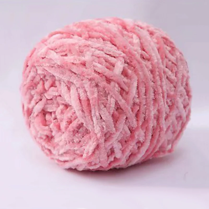 100G Chenille oro terciopelo Coral terciopelo bufanda hecha a mano Diy tejido suéter bebé niños de lana grupo grueso hilo de tejido de punto - AliExpress Hogar y jardín