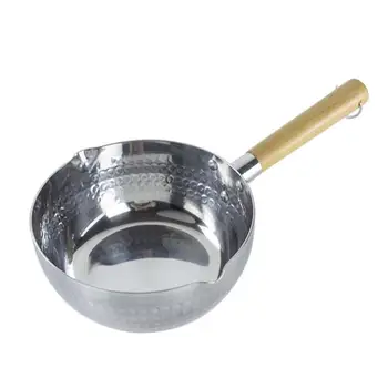 

Japanese Pan Non-stick Pan Noodle Pot Kitchen Accessories Milk Pot Aluminum Wooden Handle Pot Tableware Pan Home Cooking Tools