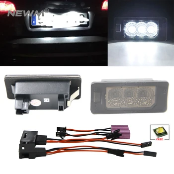 

2PCS Smoked Lens led Canbus LED Number License Plate Light for Audi A4 B8 A5 S5 A5 Q5 TT Roadster TTS A1 A4 A7 RS5 TTRS A6 C7