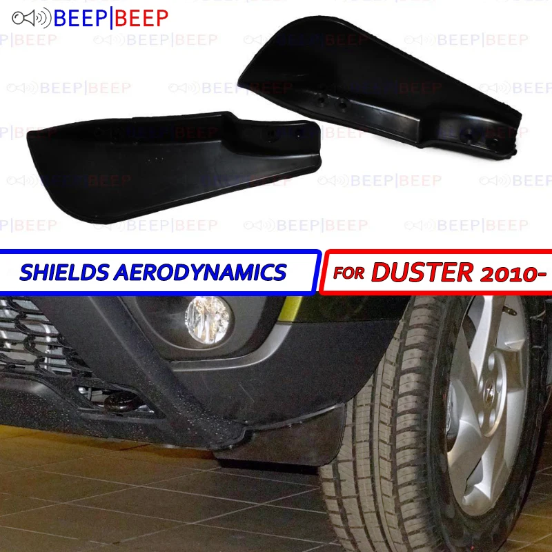 

Shields aerodynamics for Renault Duster 2010-2015-2017 1 set \ 2 pcs front protection bumper styling mud splash protection