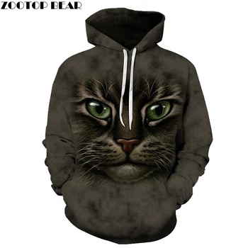 

Cat Mens Unisex Hoodie 3D Print Sweatshirts Pullover Harajuku Mens Animal Hoody Streetwear Coat for Autumn 2018 Cloth 6XL Size
