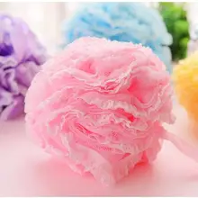 5 шт./лот Фирменная Новинка Kawaii красочные Кружево Большой Мягкий купальный мяч с веревкой