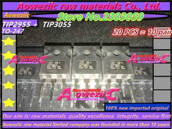 

Aoweziic 100% new imported original TIP2955 TIP3055 TO-247 Power amplifier transistor 15A 100V ( 20 PCS= 10 pair )