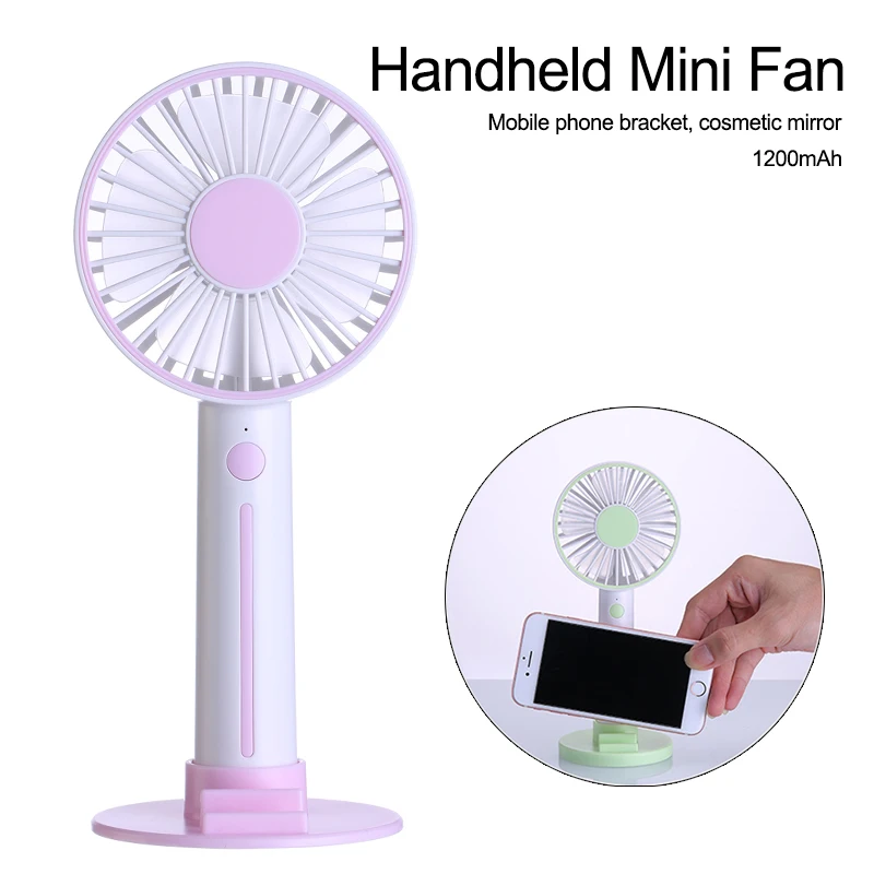 

Third Gear 1200MAH Rechargeable Handheld Mini USB Fan Silent Strong Wind Personal Air Cooler Desk Fans for Home Office Fan#20
