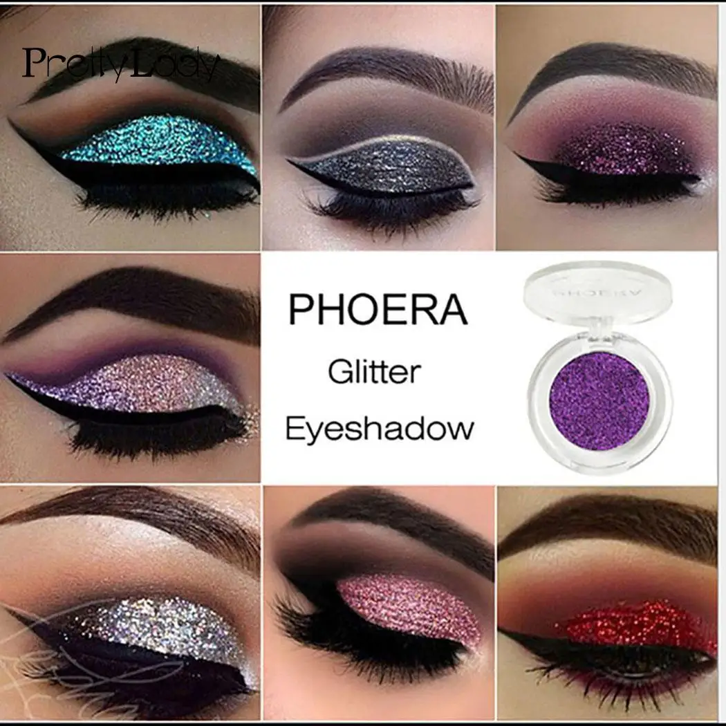 Color Beautiful Shiny Cosmetics Glitter Powder High Gloss Eye Shadowin