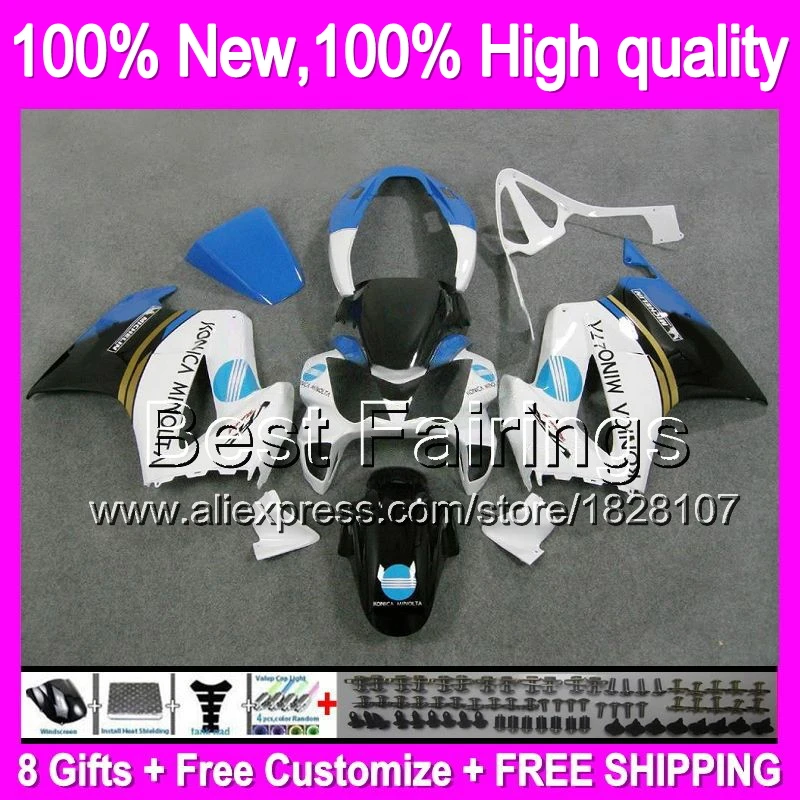 

Fairing KONICA blue For HONDA VFR800 02-12 VFR800RR Interceptor 32B2 VFR 800 800RR 02 03 04 05 06 07 08 09 10 11 12 12 +decal