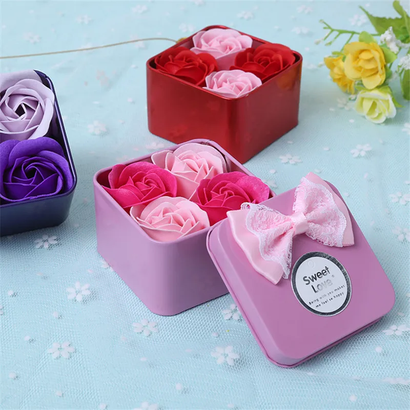 4 шт. Детские сувениры коробочка с сюрпризом мыло с розой свадебные сувениры и подарки для гостей подарки подружки невесты подарок вечерние сувениры