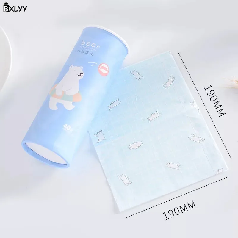 BXLYY Creative Bear Print Disposable Paper Towel Car Paper 40 Pumping Portable Party Decoration Baby Shower Wedding Decoration.7