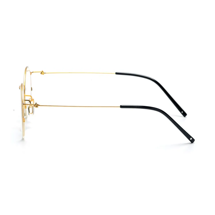 Ретро Круглый Высокое качество без винта титановая рамка для мужчин и женщин Oculos близорукость рецепт очки с оригинальной посылка