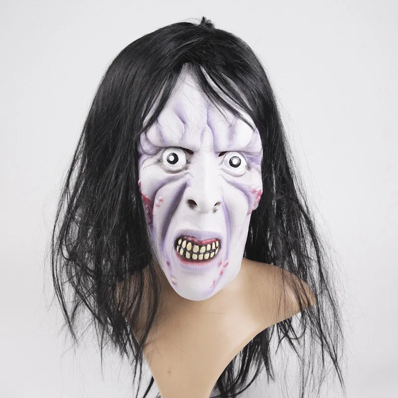 

Halloween Mask Creepy Scary Toothy Horror of Smoker Zombie Mask Trick Nightmare Latex Face Mask For Costume Ball MJ993