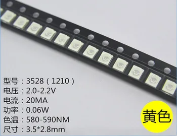 

3000 pcs Yellow POWER TOP 1210 3528 SMD SMT PLCC-2 1500MCD Ultra Bright LED New XIASONGXIN LIGHT Wholesale