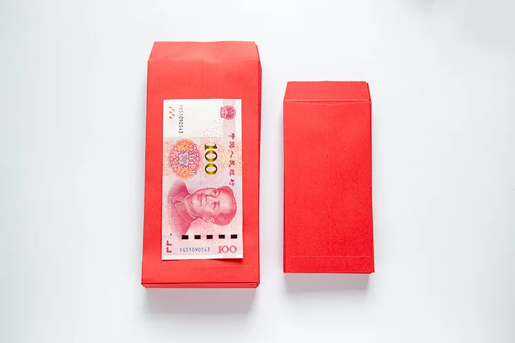 5 шт. красный конверт Винтаж традиционные китайский конверт простой ли печать