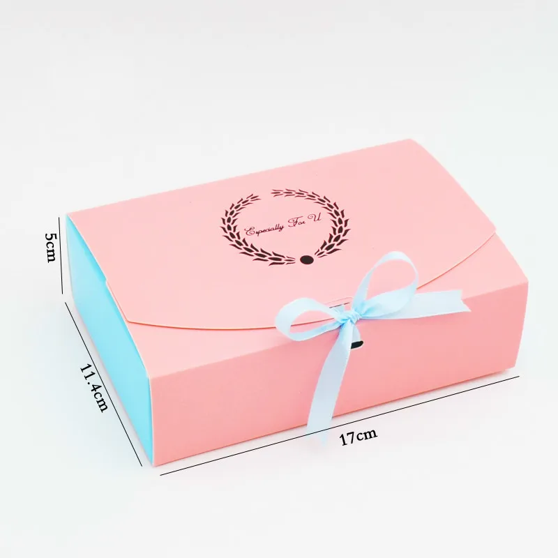 10 шт свадебные подарочные коробки вечерние подарочные коробки из крафт-бумаги для упаковки пищевых конфет печенья коробки для тортов упаковка с лентой - Цвет: M