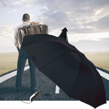 

Wind Resistant Fully Automatic Umbrella 3 Folding 10 Bones Big Windproof Sunny Rain Umbrellas For Men Women Male Parasol