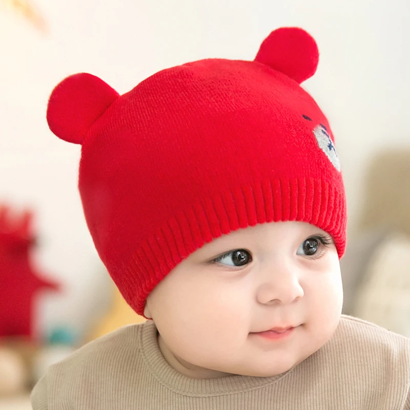 CieiK Children Cotton Cap Baby Winter Hat Boys Girls Baby fotografie props Soft Newborn crochet Warm Kid Knitted beanie (10)