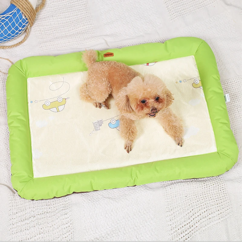 Dog Pet Bed Cooler Mat Cool Ice Silk Pet Cooling Pad Cushion Summer