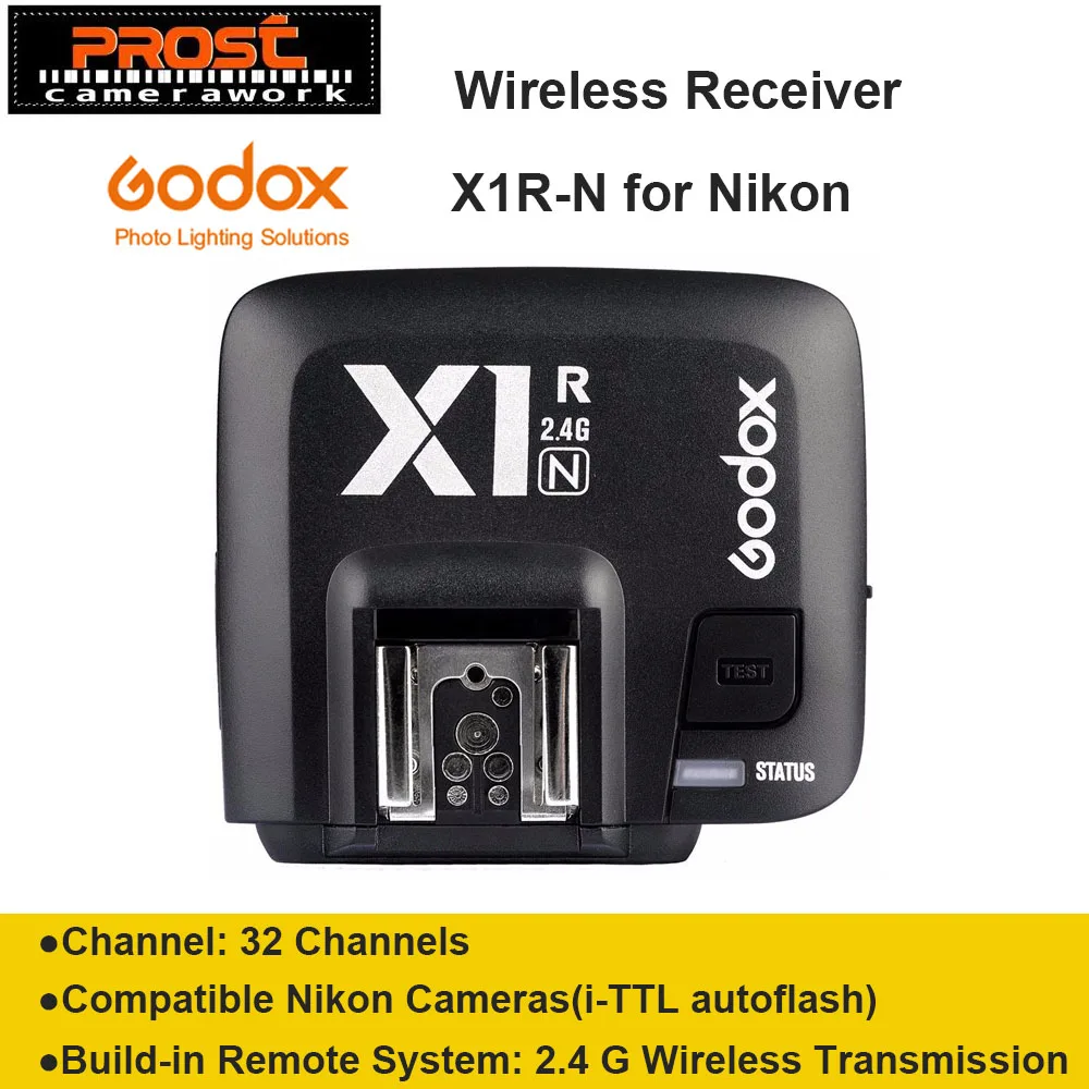Беспроводной приемник Godox X1R-N 2 4G для триггерного передатчика X1N Nikon DLSR D800 D3X D3 D2X D2H
