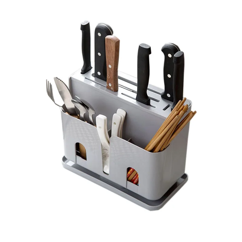 

Home Use Kitchen Tool Knife Spoon Chopsticks Fork Multifunction Storage Box Rack Cutlery Holder Plastic for Kitchen Countertop